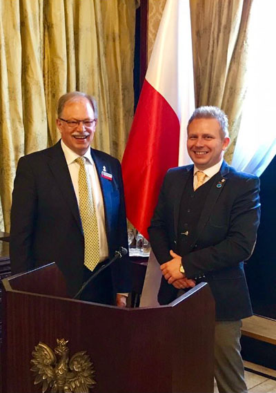 Chris Januszewski, The Polish Heritage Society Committee Member pictured with the After Brexit Support Managing Director Tomasz Wisniewski.