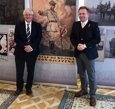 General (Retd.) John Drewienkiewicz (GeneralDZ) CB pictured with the After Brexit Support Managing Director Tomasz Wisniewski.