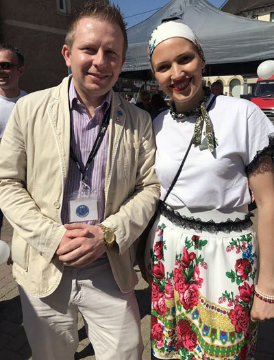 Mrs Maria Kwiecien pictured with Mr Tomasz Wisniewski